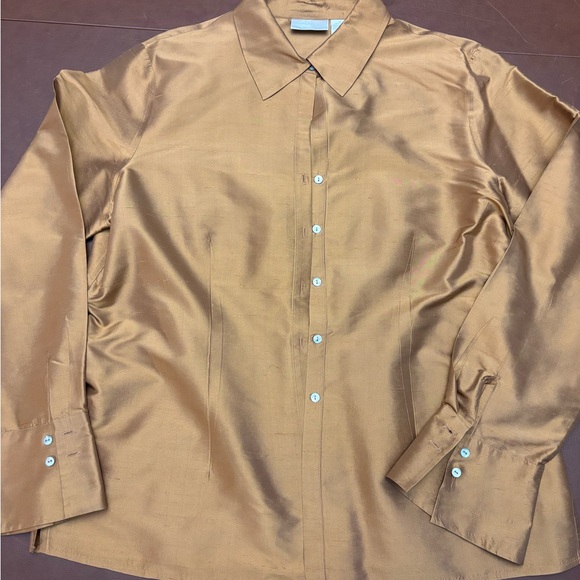 Worthington Tops - Worthington Women's Satin Gold Blouse NWOT